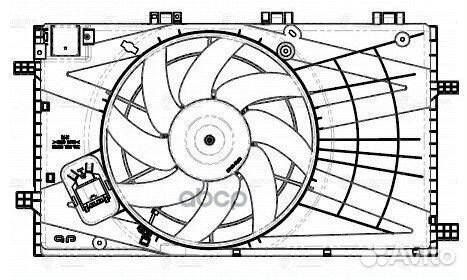 Вентилятор радиатора opel insignia (08) 1.6I/1.8I