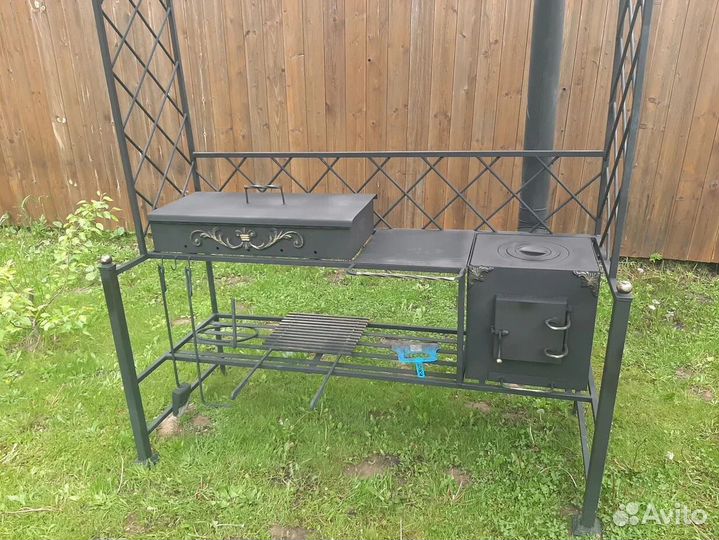 Мангал с печкой