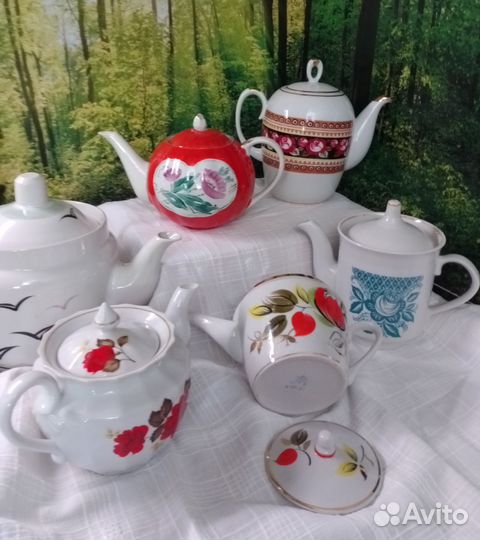 Предметы сервизов СССР, чайники