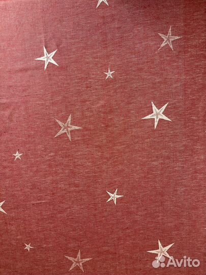 Скатерть новогодняя лен/хлопок длина до 366 см