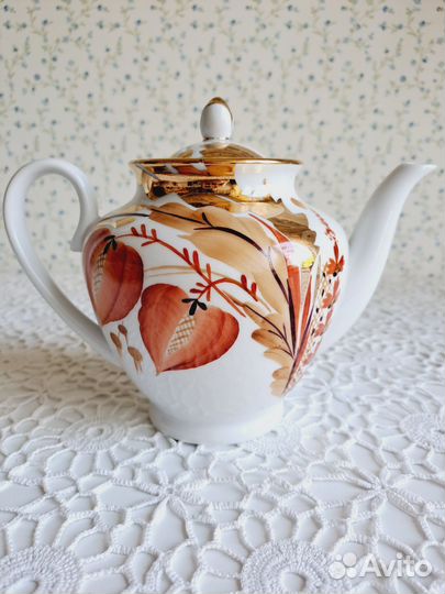 Чайник, чайные пары, тарелки лфз Физалис, СССР