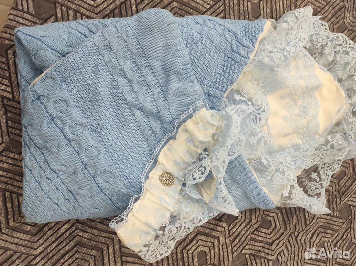 Конверт одеяло на выписку для мальчика