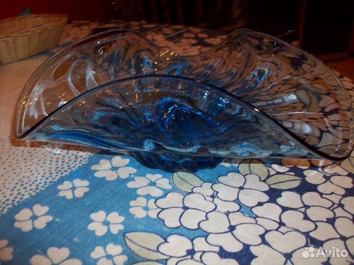 Купоросная фруктовница конфетница Чехословакия