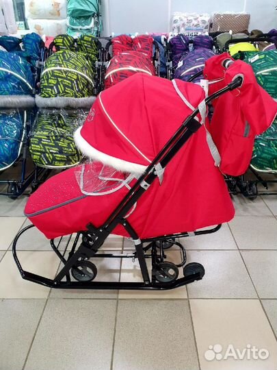 Санки-коляска Pikate Снеговик