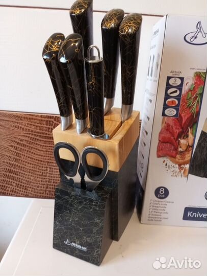 Набор кухонных ножей Германия с подставкой