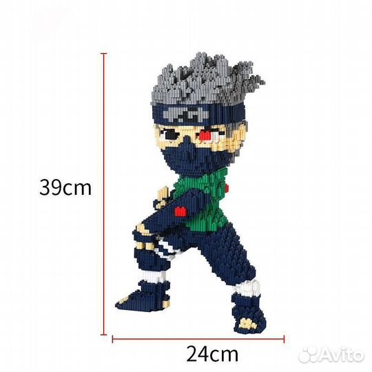 3D конструктор из миниблоков Какаши (Наруто)