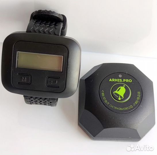 Кнопка вызова официанта Бургер и часы пейджер