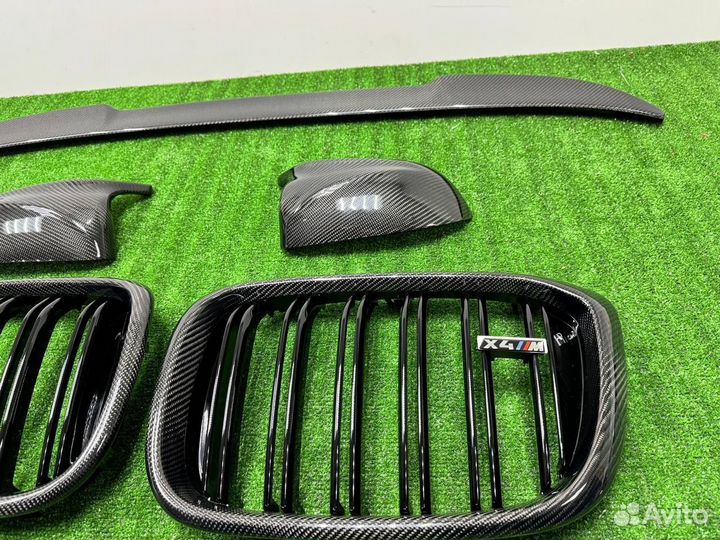 Спойлер ноздри зеркала Карбон До Рест BMW G02 F98