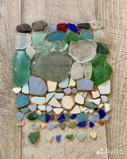 Набор морское стекло и керамика