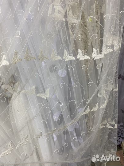 Тюль сетка бабочки Турция