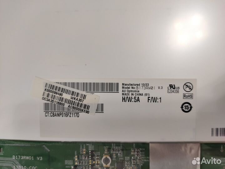 Матрица 17.3 для ноутбука B173RW01 v.3 40 pin