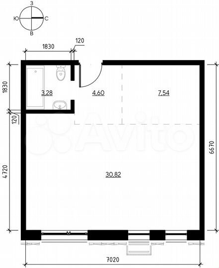 2-к. квартира, 46,2 м², 18/19 эт.