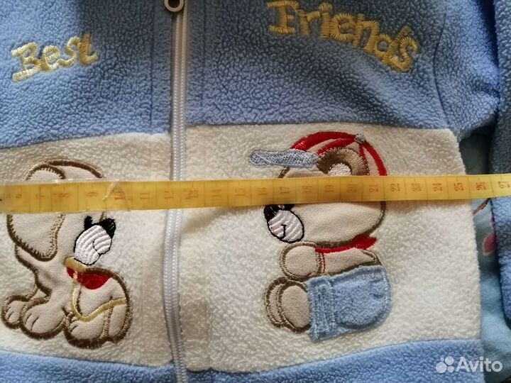 Костюмчики флисовые детские на 2-6мес и 74см