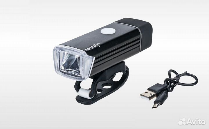 Фара передняя для велосипеда, цвет черный, алюмини