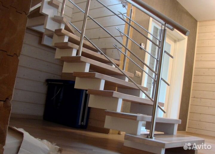 Обшивка ступеней Дубом