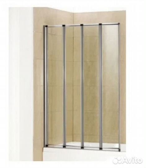 Стеклянная раздвижная шторка для ванны