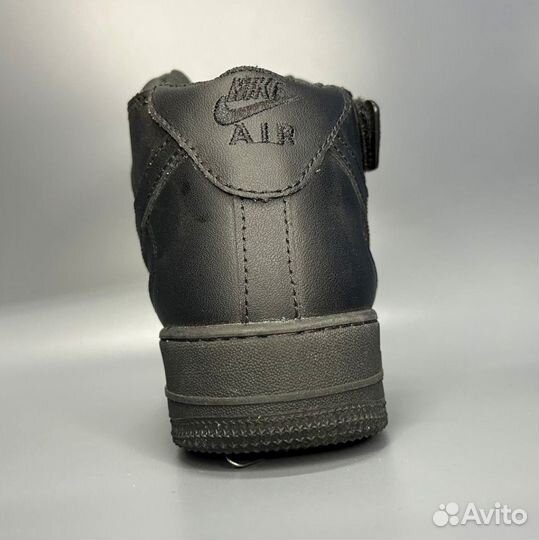 Кроссовки Nike Air Force 1 Mid Black Люкс