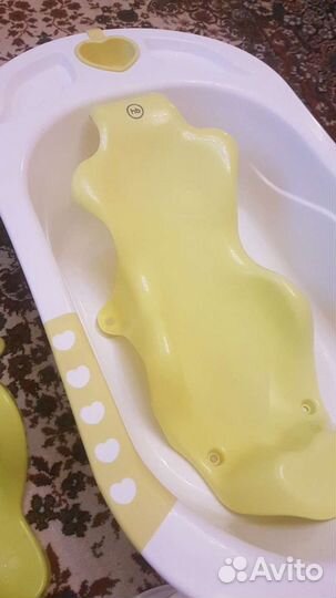 Ванночка для купания плюс горка, стульчик и круг в