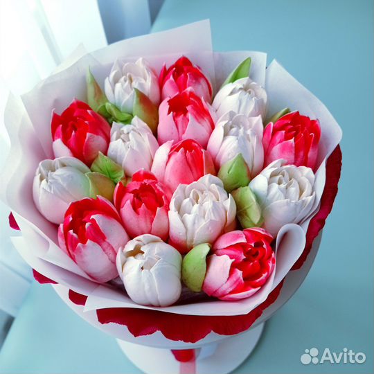 Зефирные цветы/сладкий подарок для девушки/жены