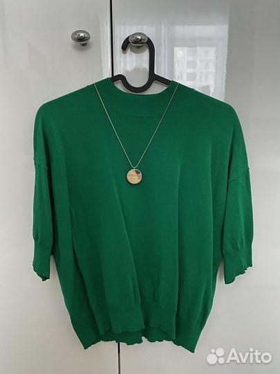 Джемпер женский зеленый baon натуральная ткань