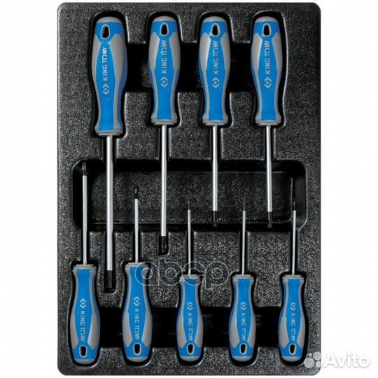 Комплект отвёрток torx в лотке 9 предметов, T8