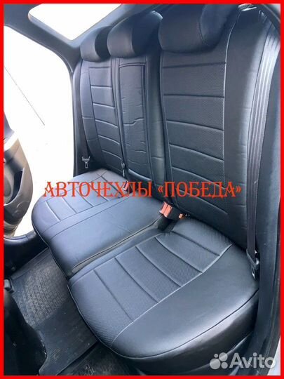 Чехлы Kia Ceed 3 из экокожи чёрные Классика