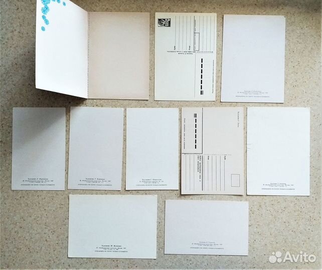 Открытки СССР поздравительные и кошки чистые (10)
