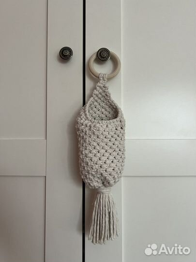 Подвесной органайзер-карман макраме на стену
