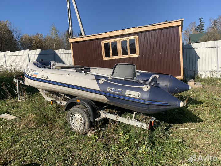 Лодка пвх condor AL-430 б/у + прицеп + эхолот
