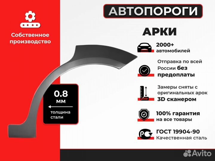 Комплект арок ремонтных для Nissan Liberty