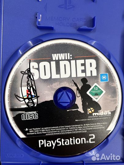 Wwii: Soldier диск для PS2 б/у