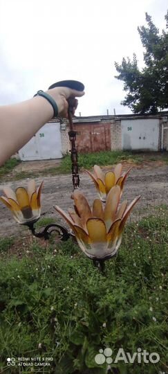 Люстра СССР бронза