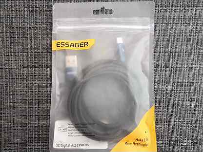 Кабель Essager 7A USB-A / Type-C (LED), 2 m