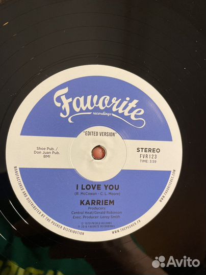 Disco funk soul dj Karriem – I Love You 12”
