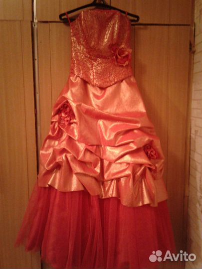 Платье на выпускной, вечернее красное 42-44разм
