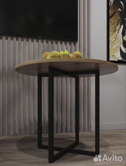 Стол кухонный круглый обеденный (без ножек)