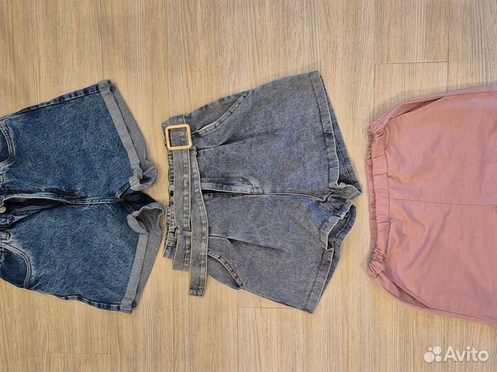 Шорты джинсовые, 2шт + шорты хб подарок