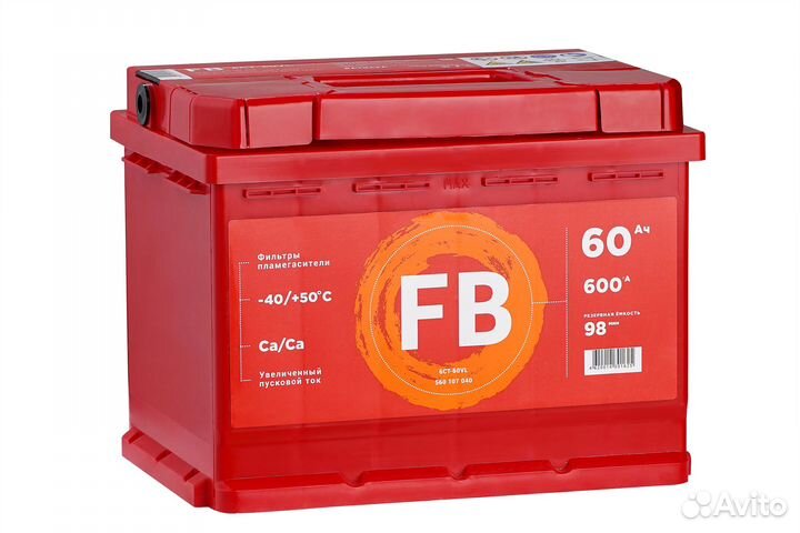 Аккумулятор автомобильный FB 6ст-60 VL