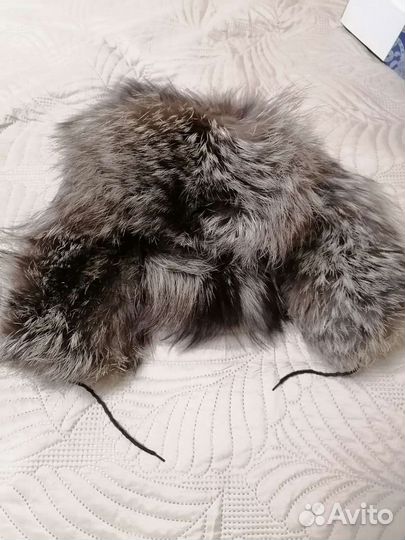 Шапка ушанка чернобурка из спинок