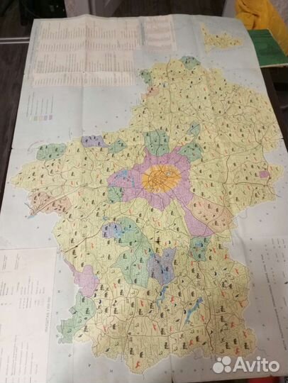 Карта для охотников и рыболовов 1982 год