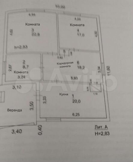 Дом 98,1 м² на участке 25 сот.