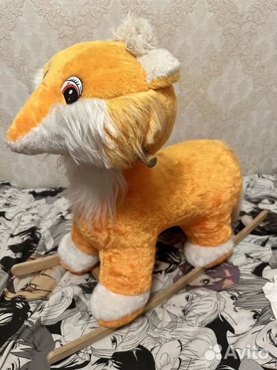 Детская мягкая игрушка каталка Лиса