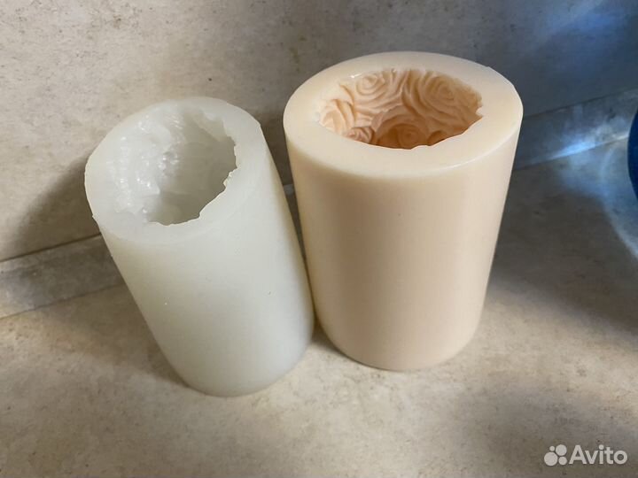 Молд силиконовый для свечей розы волны