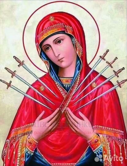 Алмазная мозаика 40x50 Икона Богородицы