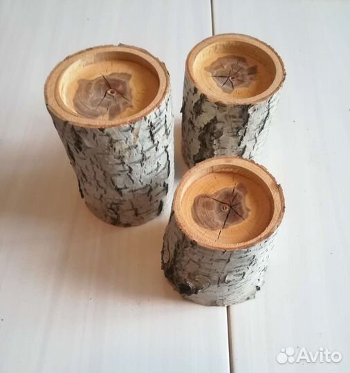 Декор подсвечники из дерева