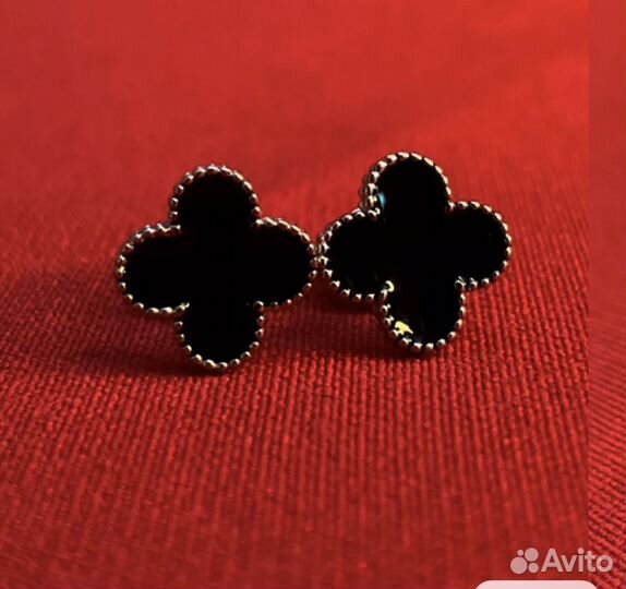 Серьги van cleef серебро