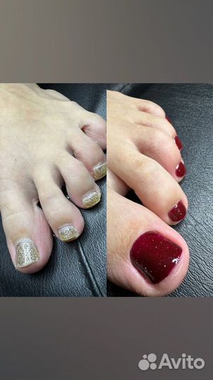 Маникюр и педикюр с покрытием гель лак