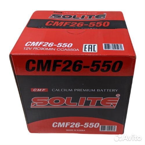 Аккумулятор Solite CMF 26-550 (60Ач, 550А)