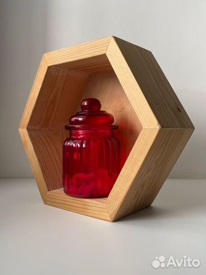 Полочка, вазочка деревянная