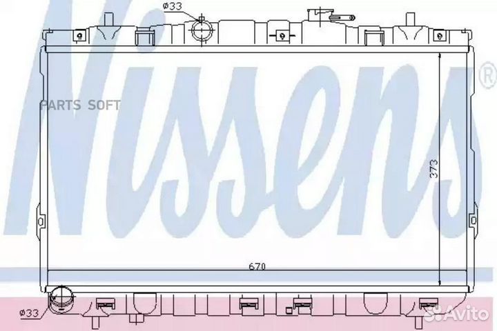 Радиатор охлаждения двс hyundai coupe (2002) 2.7